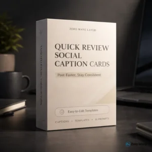 Quick Review Social Caption Cards