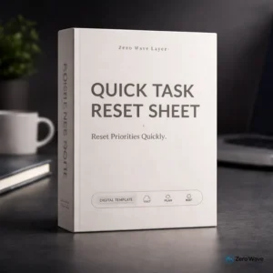 Quick Task Reset Sheet